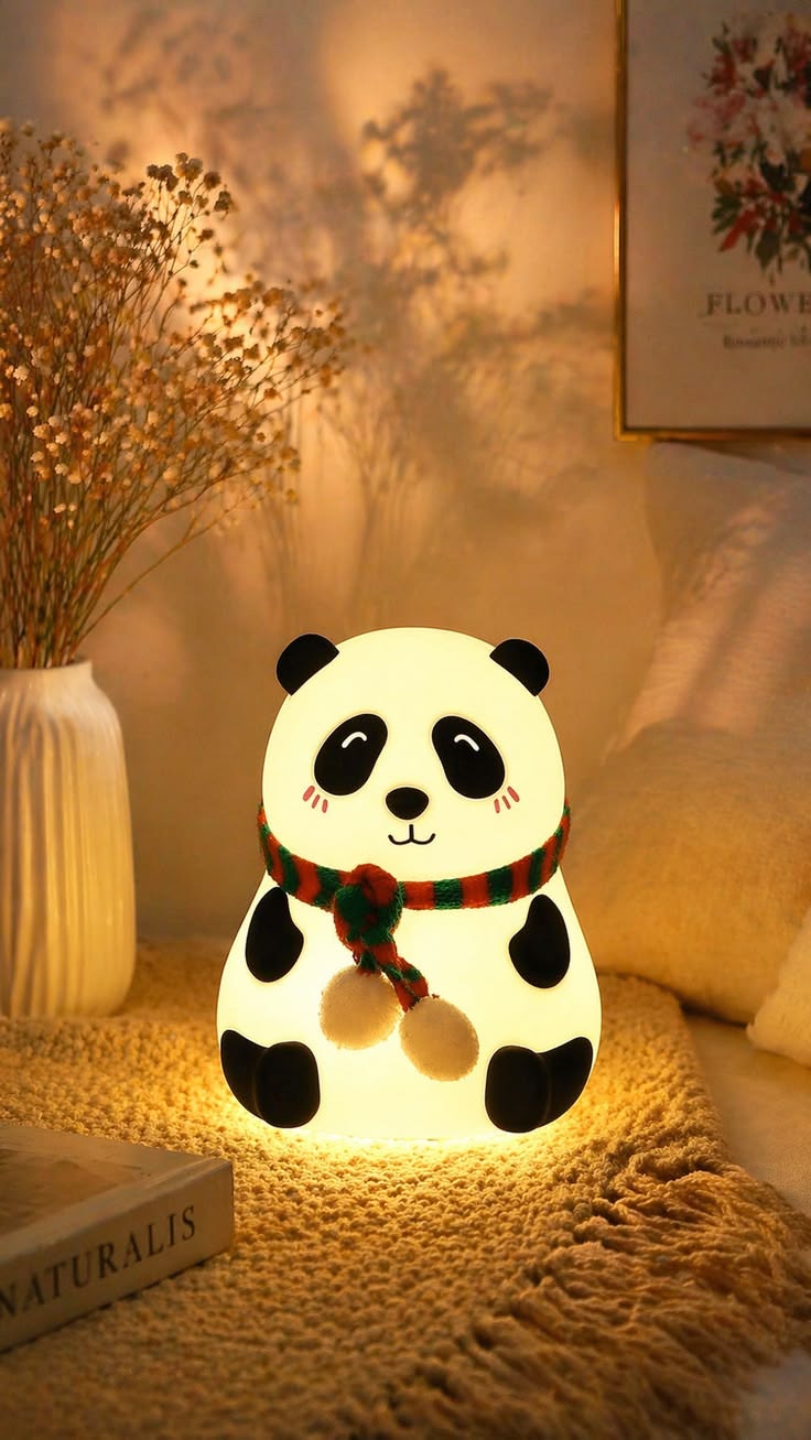 Cute Panda Shape LED Night Lamp – Soft Bedside Companion for Kids &amp; Adults