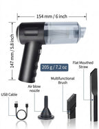 Portable Wireless Handheld Vacuum Cleaner – High-Power Mini Dust Cleaner for Car &amp; Home