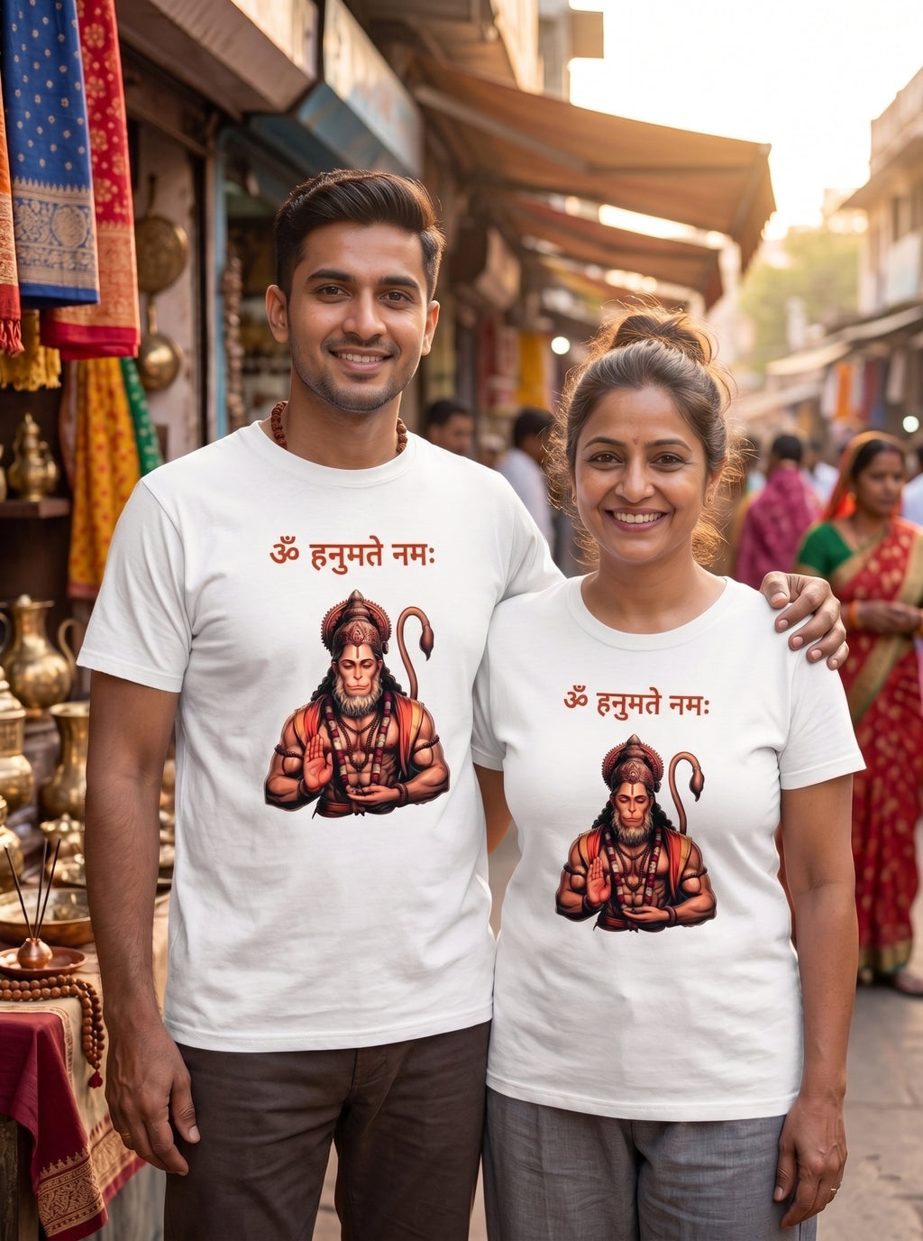 Om Hanumate Namah – Lord Hanuman Premium Spiritual Graphic T-Shirt