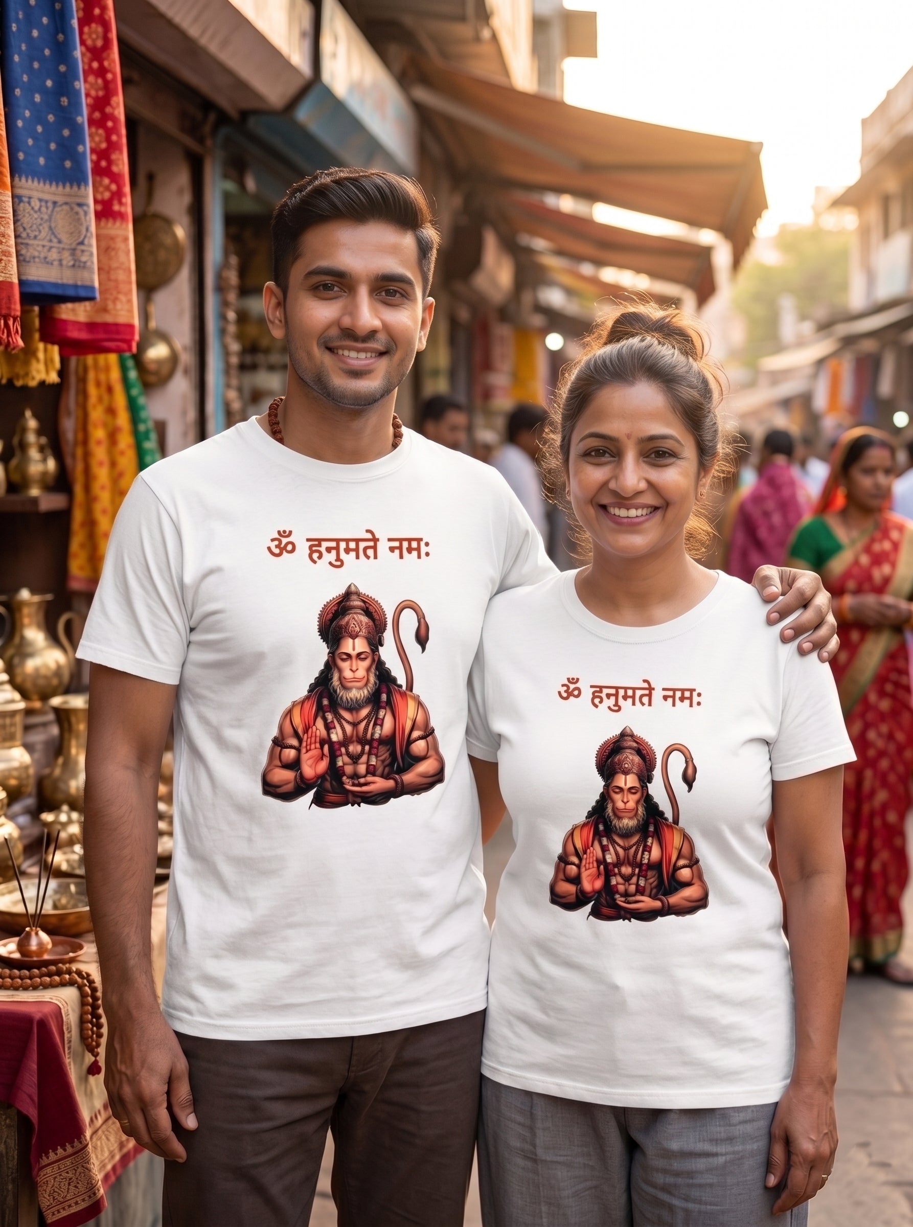 Om Hanumate Namah – Lord Hanuman Premium Spiritual Graphic T-Shirt