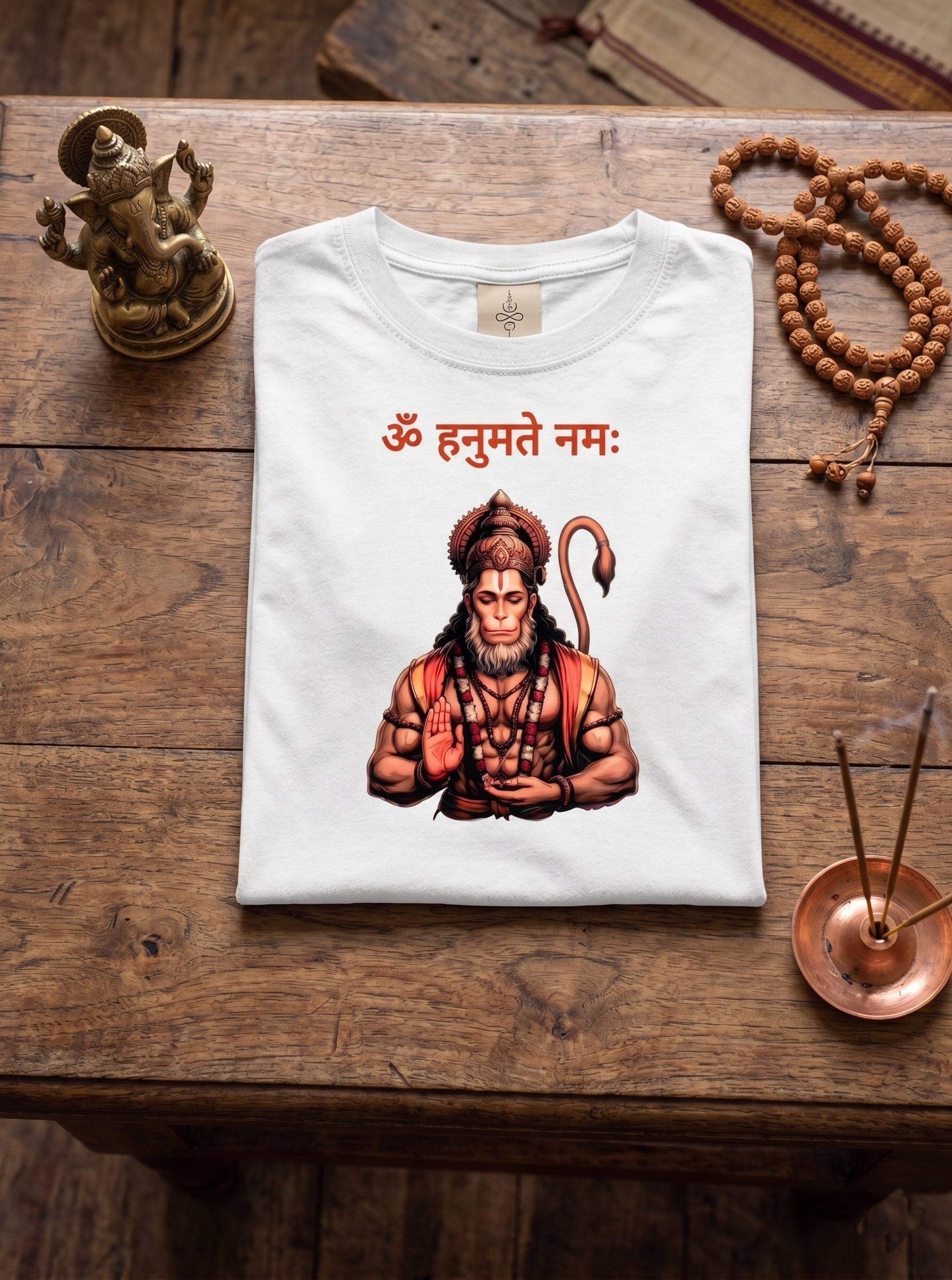 Om Hanumate Namah – Lord Hanuman Premium Spiritual Graphic T-Shirt