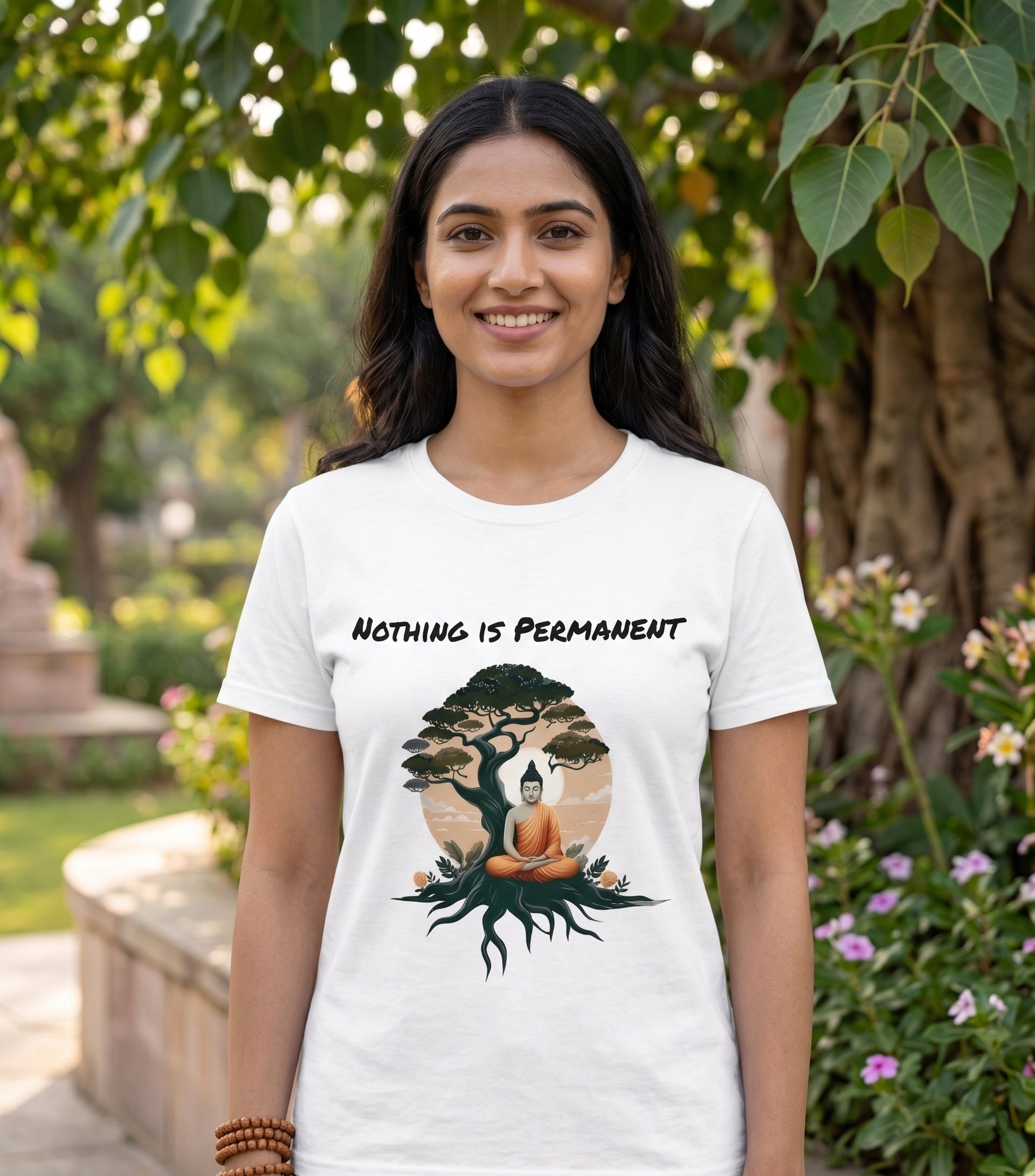 Nothing Is Permanent – Zen Buddha Premium Graphic T-Shirt