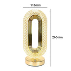 CHARMING NEST Crystal Décor LED Table Lamp – Dimmable &amp; Cordless Luxury