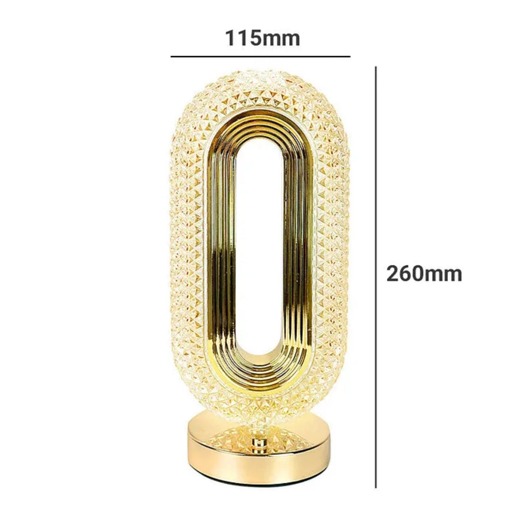 CHARMING NEST Crystal Décor LED Table Lamp – Dimmable &amp; Cordless Luxury