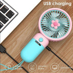 Premium Portable Mini Handheld Fan – 5-Blade High Performance with Desktop Stand