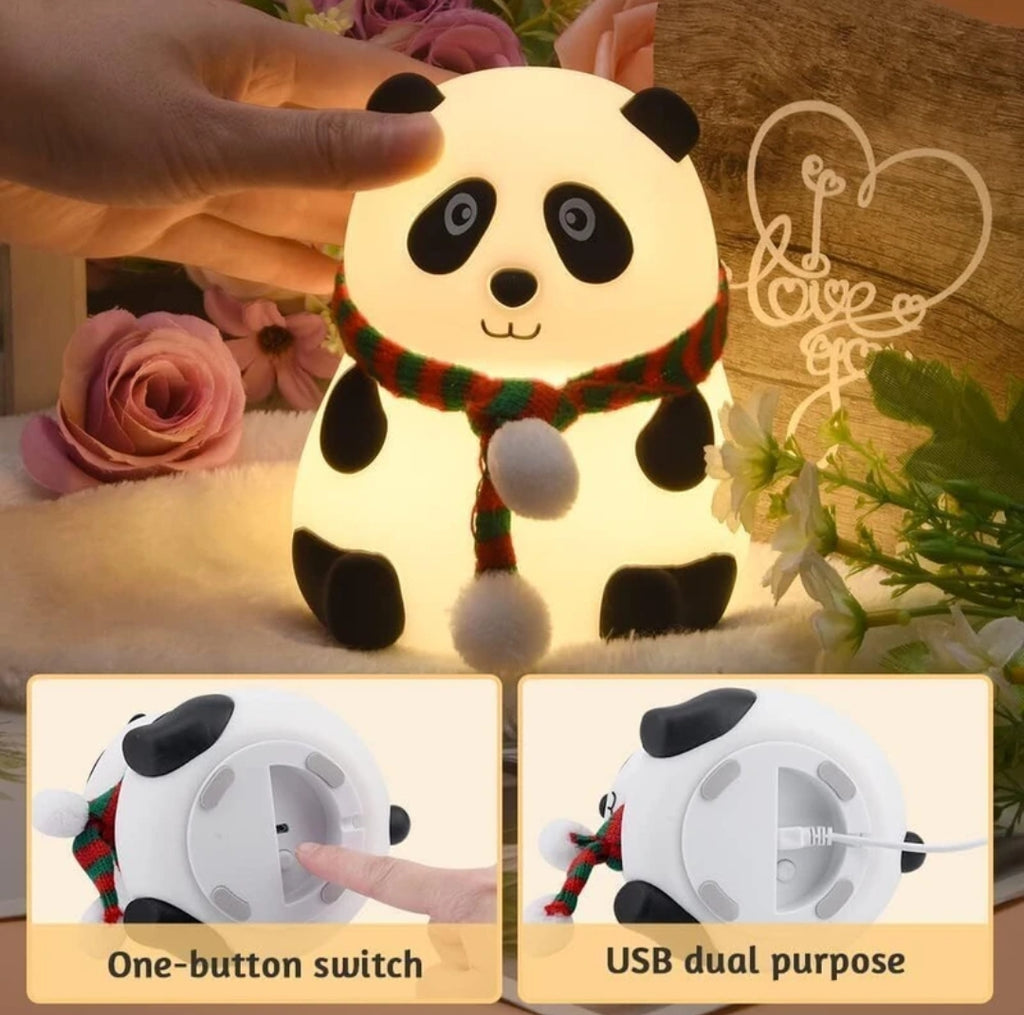 Cute Panda Shape LED Night Lamp – Soft Bedside Companion for Kids &amp; Adults