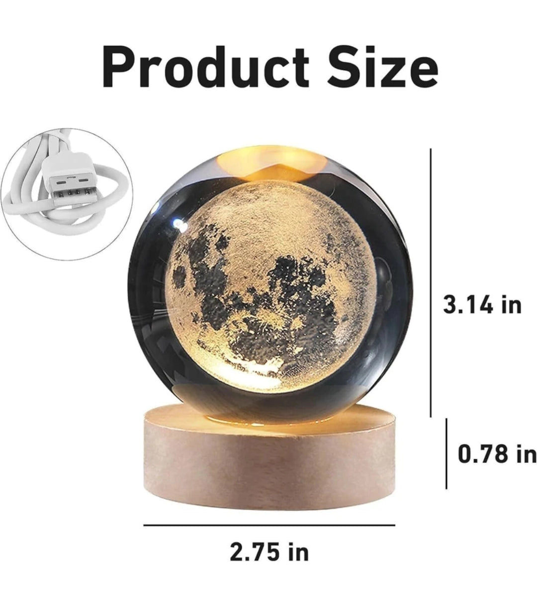 3D Crystal Ball Astronomy Night Lamp – Dolphin &amp; Solar System Fantasy Decor