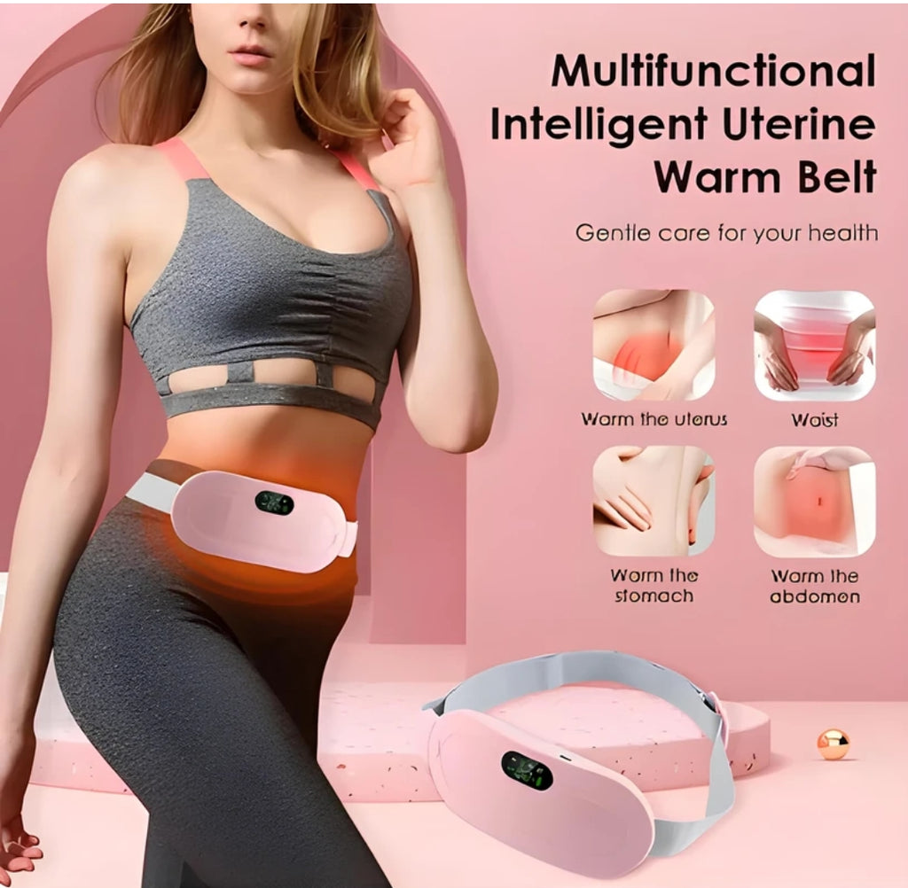 BELENZO Electric Cordless Heating Pad – 2-in-1 Menstrual Pain Relief & Vibration Massager