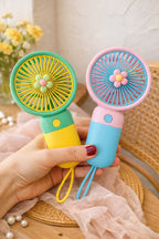 Premium Portable Mini Handheld Fan – 5-Blade High Performance with Desktop Stand