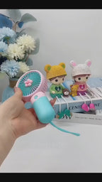 Premium Portable Mini Handheld Fan – 5-Blade High Performance with Desktop Stand
